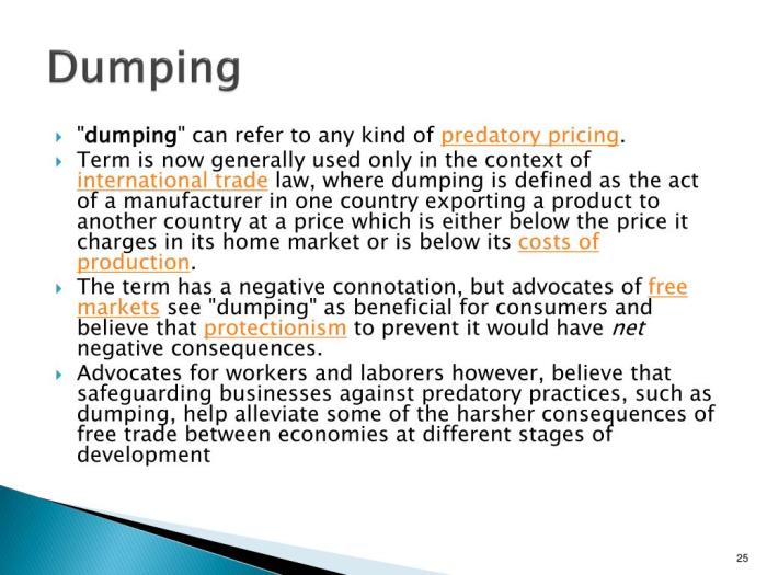 Dumping economics competition monopolistic