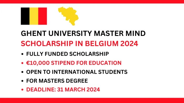 Master mind scholarship university of ghent s2 1