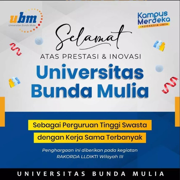 Akreditasi ubm bunda mulia universitas lanjut