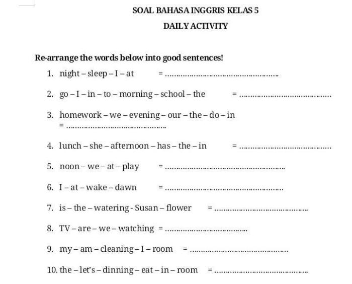 Kd bahasa inggris kelas 5 semester 1