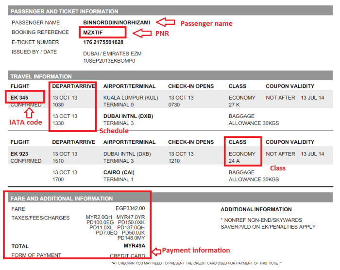 Contoh reservation tiket pesawat dalam bahasa inggris