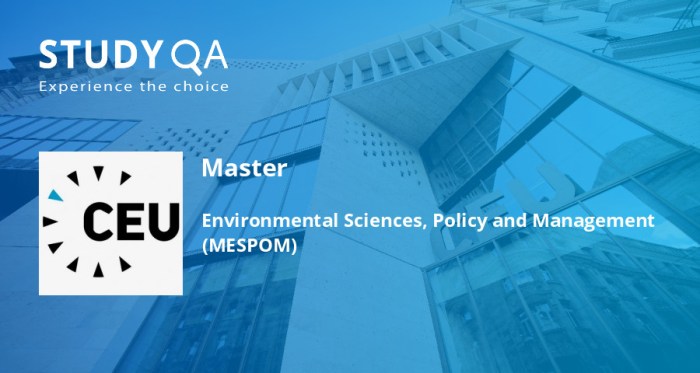 Masters in environmental sciences policy and management mespom s2 1