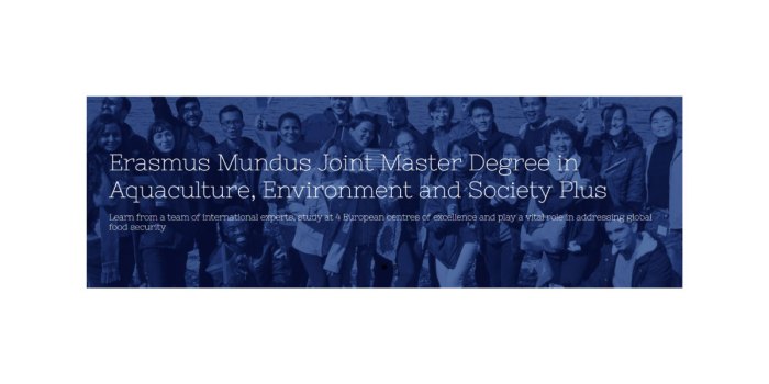 Erasmus mundus joint master degree in aquaculture environment and society plus aces s2 1