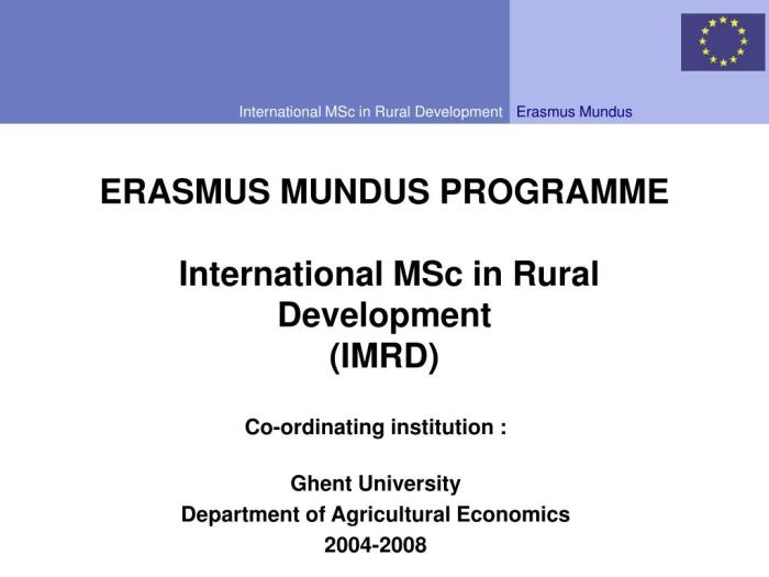 Erasmus international master in rural dvelopment imrd s2 1