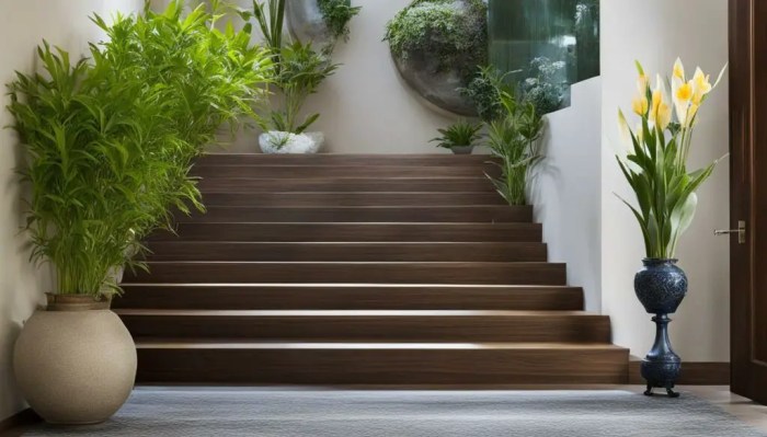 Staircase feng shui hardwood downstairs upstairs floors flooring different color stephen location ideas