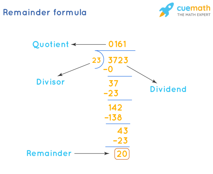 Quotient remainder division nagwa using