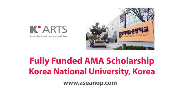 Ama scholarship korean national university of arts s1 1