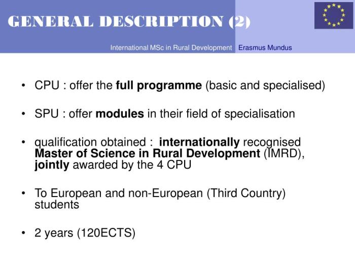 Erasmus international master in rural dvelopment imrd s2 1