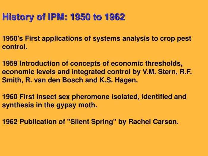 Ipm history 1950 ppt powerpoint presentation