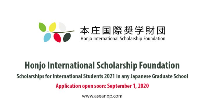 Honjo international scholarship foundation s2 2