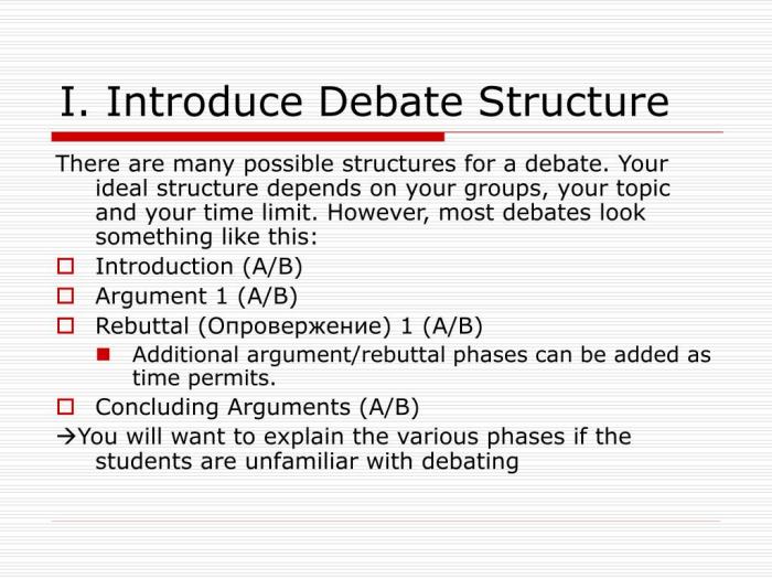 Struktur debat bahasa inggris