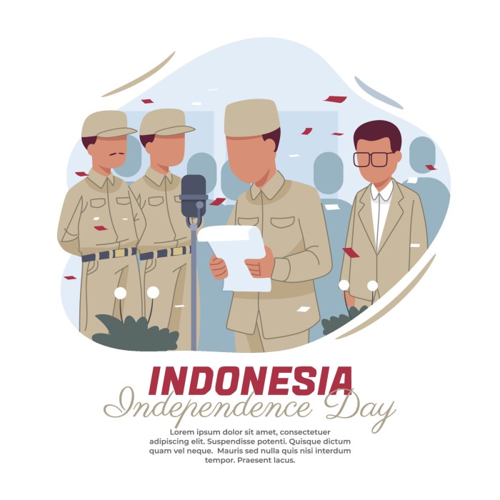 Indonesian bendera monument proclamation independence merah putih hiclipart