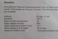 Cara menghitung evapotranspirasi potensial