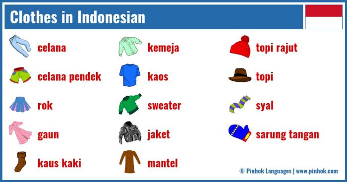 Clothes artinya dalam bahasa indonesia