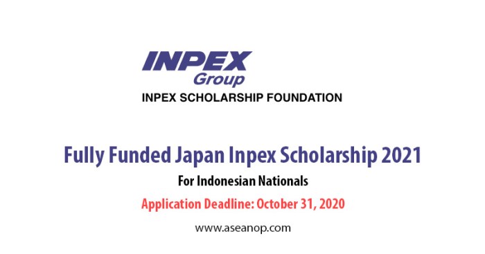 Beasiswa s2 dari inpex di jepang