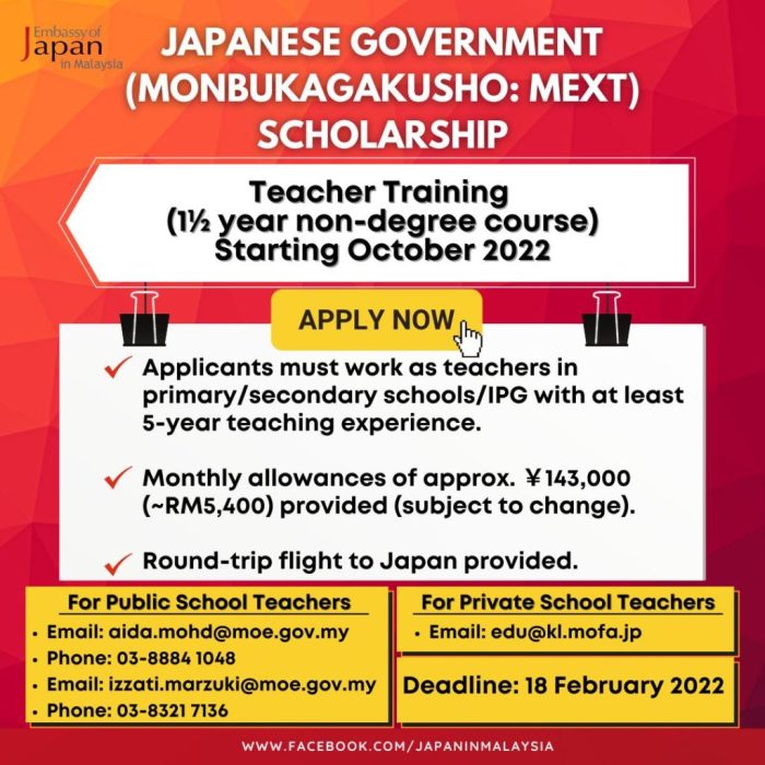 Beasiswa training guru di jepang