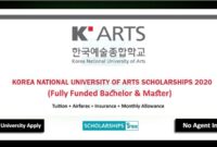 Scholarship university korea arts