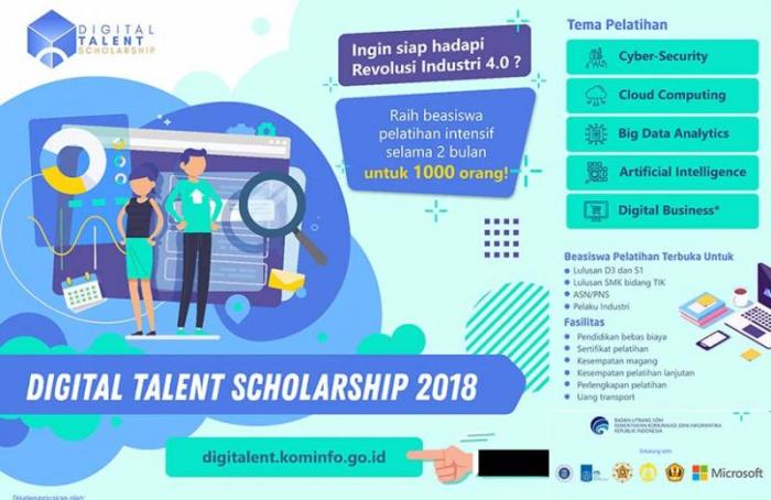 Beasiswa pelatihan digital talent dari kementrian kominfo ri