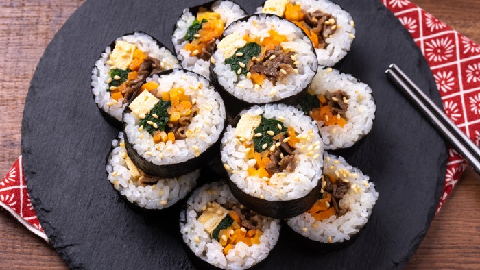 Kimbap sushi okonomikitchen kimchi pancakes tofu makanan khas ternyata mirip masakan intip piknik okonomi enervon orang bekal favorit jadi bisa