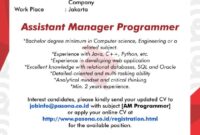 Job vacancy dan surat lamaran dalam bahasa inggris