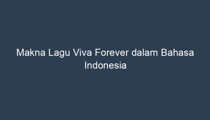 Arti forever young dalam bahasa indonesia