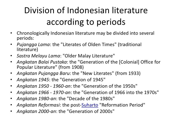 Sejarah sastra indonesia