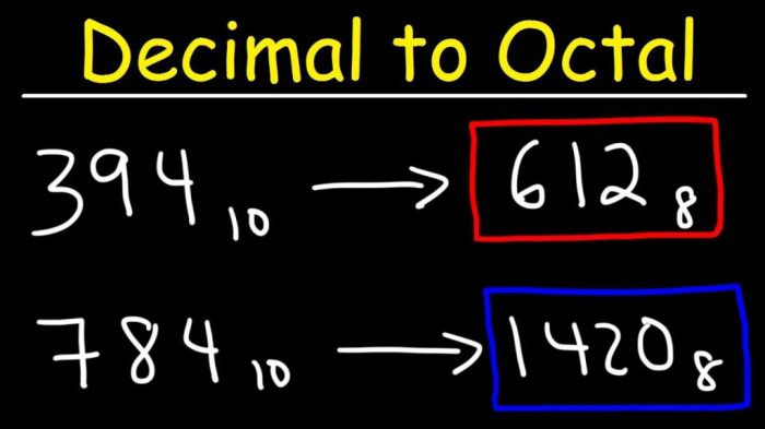 Octal decimal convert number java python algorithm