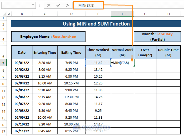 Cara menghitung jam lembur di excel