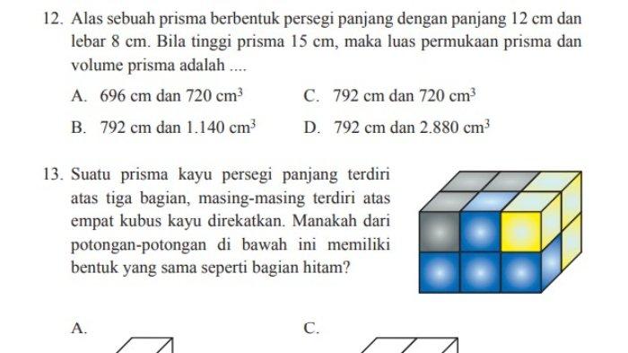 Soal pat matematika kelas 8 semester 2 kurikulum 2013 doc