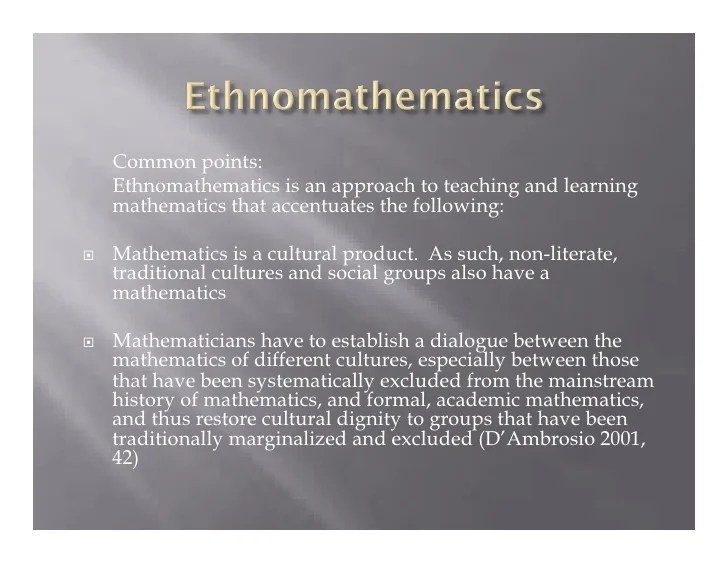 Etnomatematika dalam pembelajaran matematika