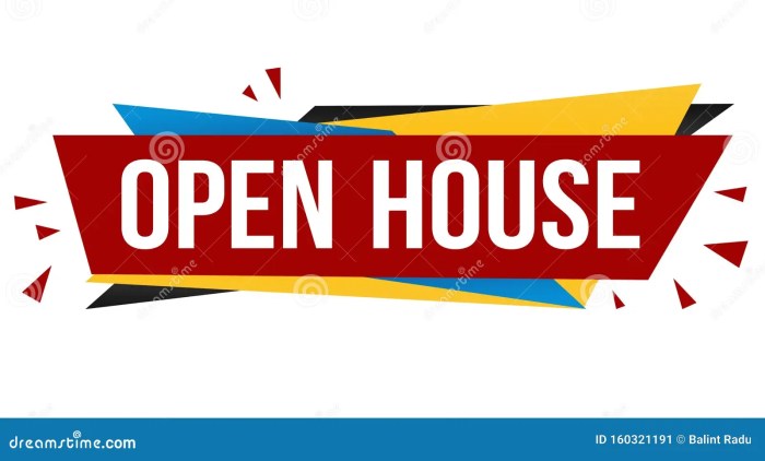 Contoh banner open open house dengan tema