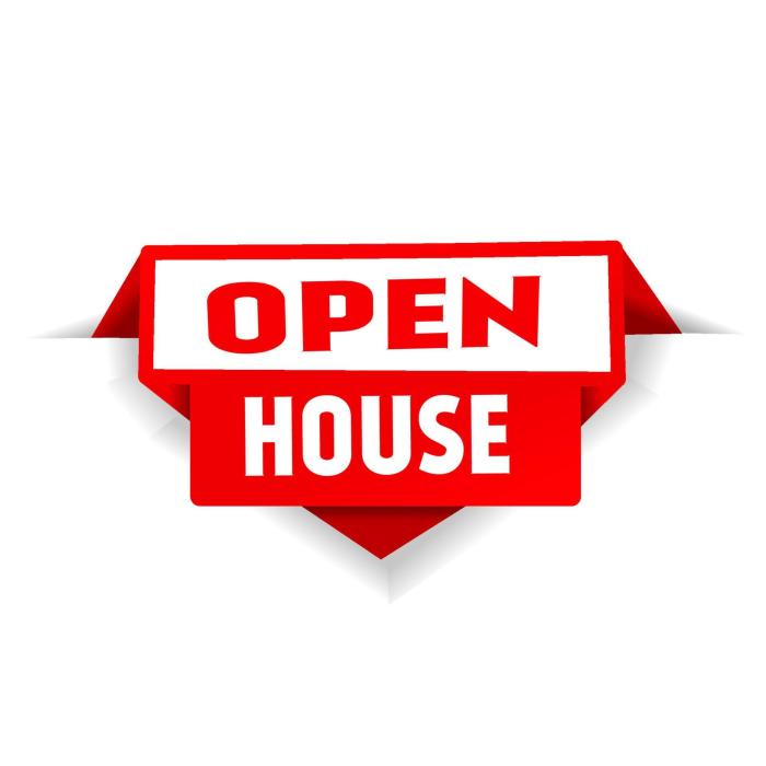 Contoh banner open open house dengan tema