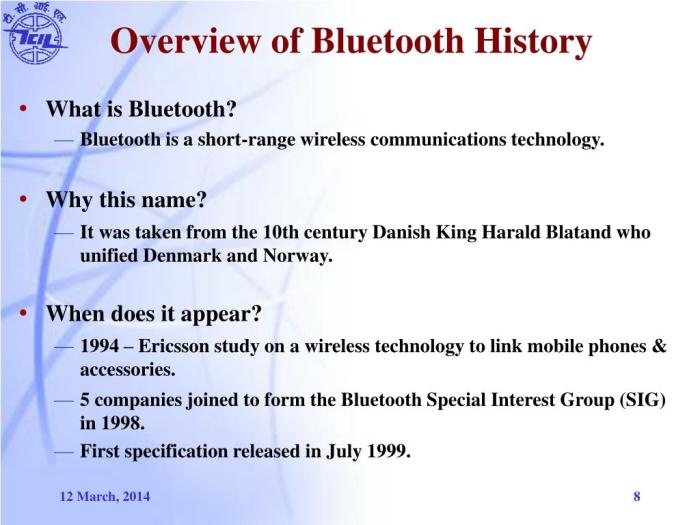 Sejarah bluetooth