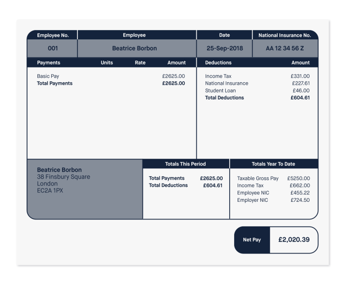 Payslip salary expat mw gross