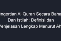 Pengertian alquran secara etimologi menurut pendapat al lihyani dalam ilmu tafsir