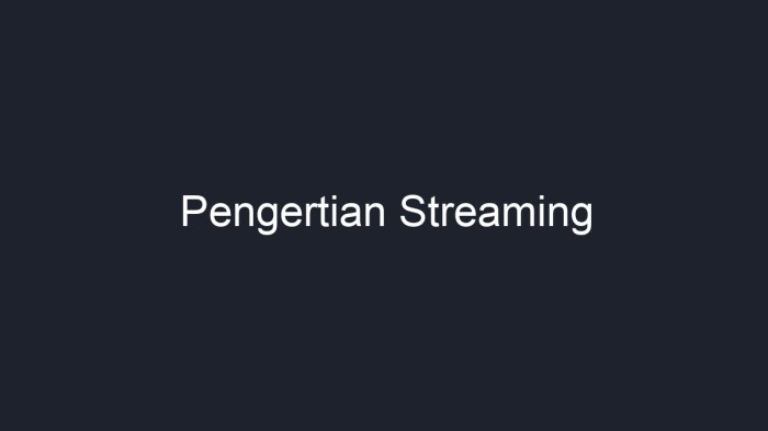 Arti kata streaming dalam bahasa indonesia