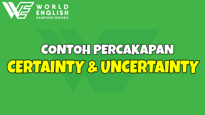 Contoh dialog ungkapan kepastian dalam bahasa inggris