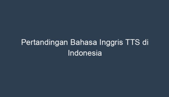 Bahasa inggris menyerap tts