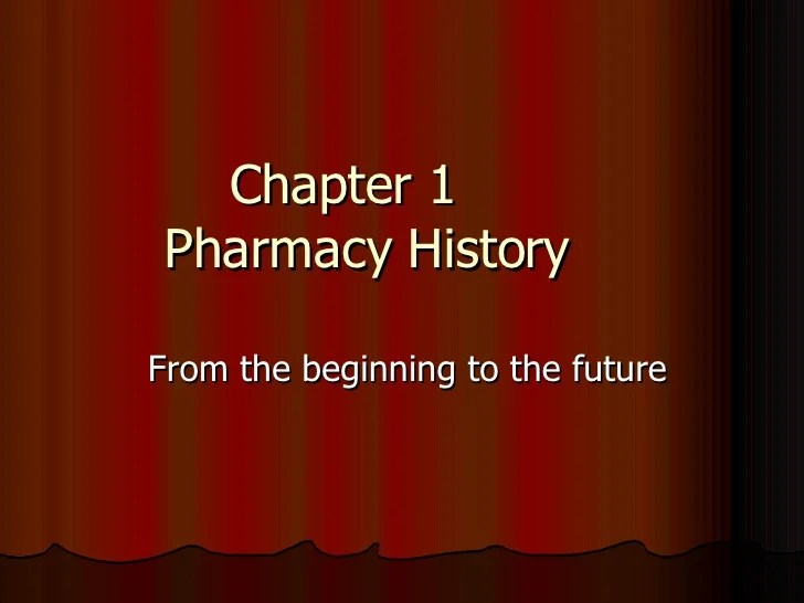 Pharmacy history