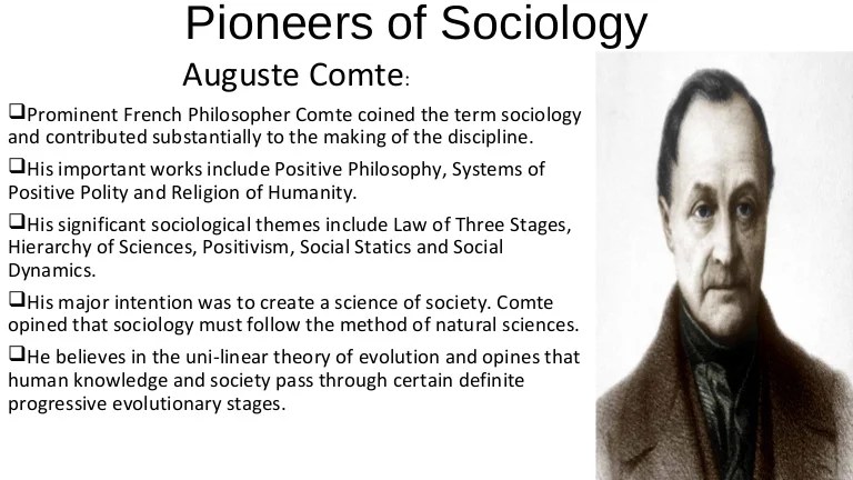 Sociology comte auguste