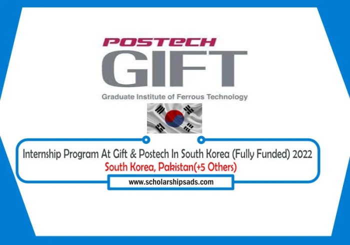 Postech gift internship program summer non degree 1