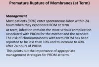 Rupture membranes premature term preterm labor vaginal ppt powerpoint presentation