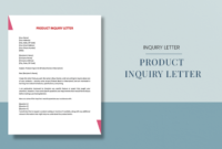 Contoh inquiry letter bahasa inggris