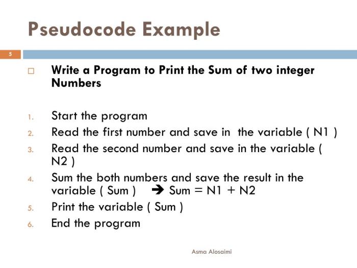 Pseudo code computer science problem look variable