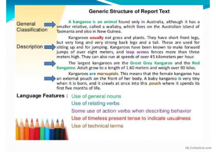 Teks report bahasa inggris beserta strukturnya