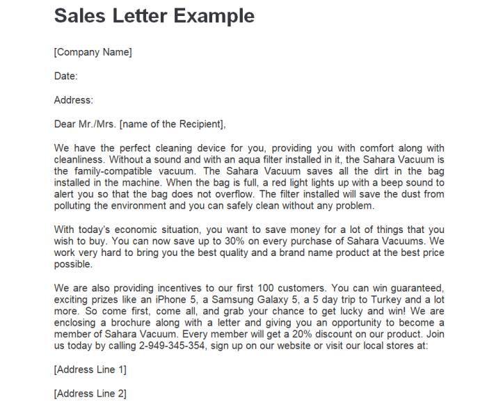 Contoh sales letter bahasa inggris