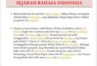 Peta konsep sejarah perkembangan bahasa indonesia