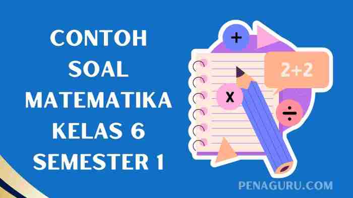 Download soal matematika kelas 6 semester 1 kurikulum 2013