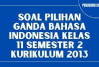 Soal pilihan ganda sejarah indonesia kelas 11 semester 2