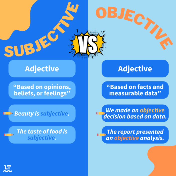 Subjective objective vs between differences words difference writing english 7esl language research grammar skills there saved evidence choose board